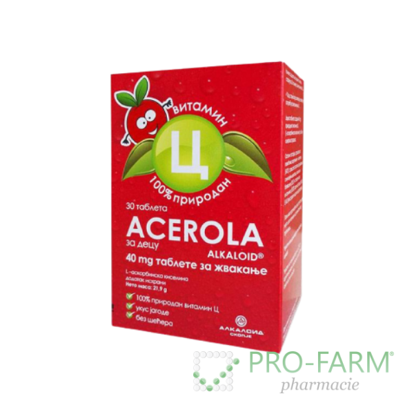 ACEROLA ALKALOID 40MG ZA DECA