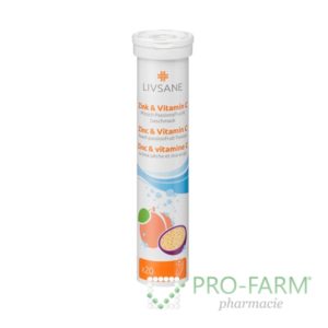 LIVSANE Zinc + Vitamin C Effervescent x 20