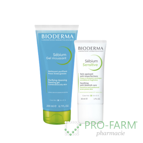 BIODERMA SET SEBIUM SENSITIVE 30 ml/SEBIUM GEL MOUSSANT 200 ml