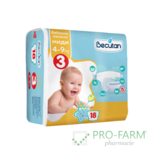 BECUTAN 3 Diapers Midi 4-9 kg/18
