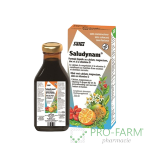SALUDINAM Formula e lëngshme me kalcium, magnez, zink dhe vitaminë D 250 ml