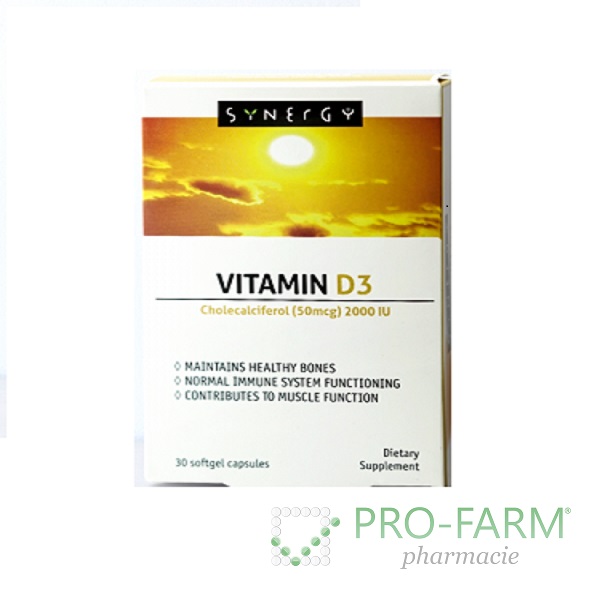 SYNERGY VITAMIN D3 Capsules 2000IU x 30
