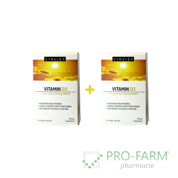 SYNERGY VITAMIN D3 Capsules 2000IU x 30   1 + 1