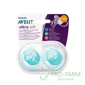 AVENT Ultra Soft Pacifier 0-6 m x 2 pcs SCF220/21
