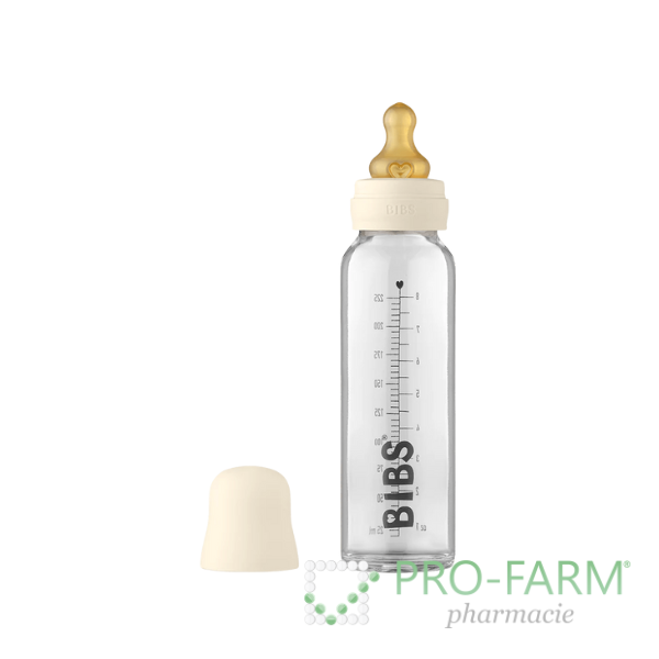 BIBS Glass Bottle set Ivory 225 ml 5014216