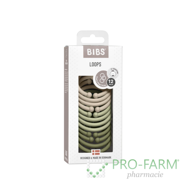 BIBS Loops 12 Pack Vanila/Sage/Olive 900234