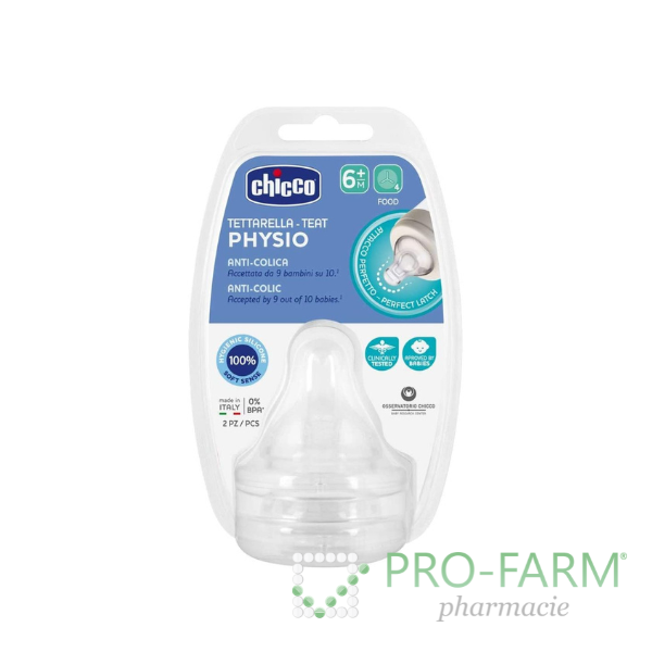CHICCO Silicone Teat Perfect 5 Physio 6m+ x 2