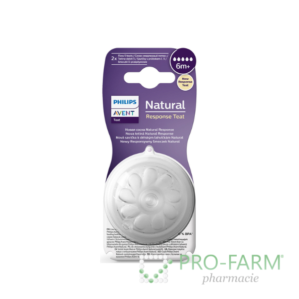 AVENT Nipple For Bottle Natural (6+ m) x 2pcs SCY965/02