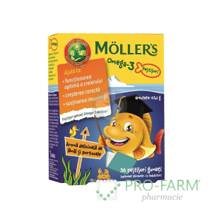 MOLLER'S Gummies Cod Liver Oil Orange x 36
