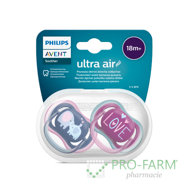 AVENT Soother Ultra Air 18+ m x2 SCF349/22