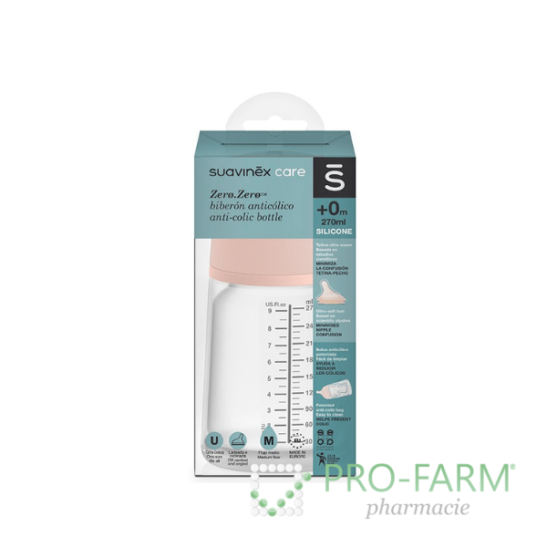 SUAVINEX Zero Silicone Bottle Anti-Colic 270 ml 3m+