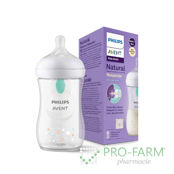 AVENT Baby Bottle with Teat Natural Response 260 ml SCF673/82