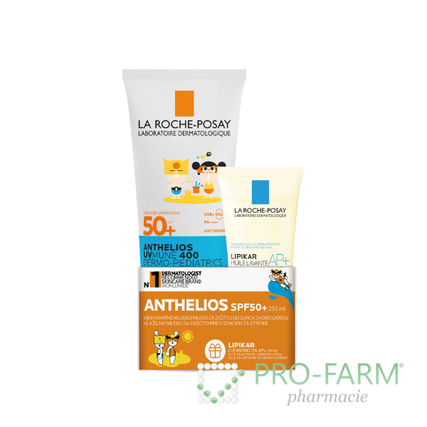 ANTHELIOS Promo Dermopediatric Lotion 250 ml +LIPIKAR Cleansing Oil 100 ml