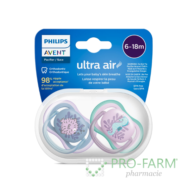 AVENT Soother Ultra Air 6 - 18 m x2 SCF085/61
