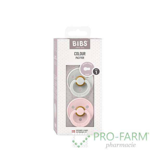 BIBS Pacifier 2 Pack - Haze/Blossom 110279 Size 1