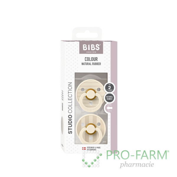 BIBS Colour 2 Pack Pin - Ivory Vanilla Mix 12015104 Size 2